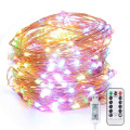 2020 gran oferta lámpara de fuegos artificiales blanco cálido 33 pies 100 LED al aire libre impermeable decorativo vacaciones Solar LED luces de cadena de jardín